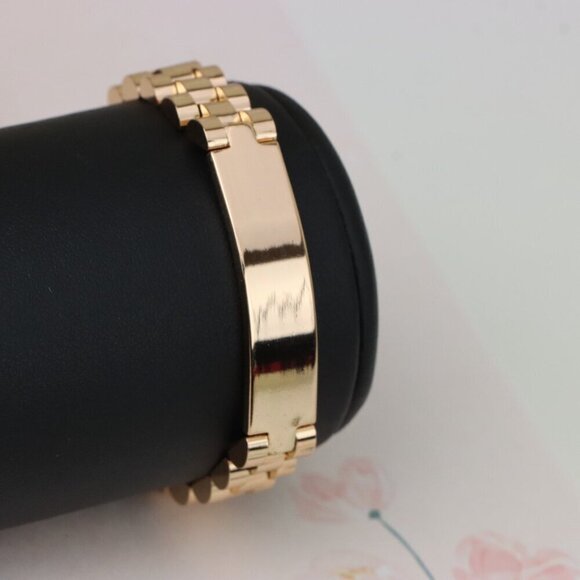 "Elegant Rose Gold Bracelet in Polished Link Design, XPBL1139 - Picture 1 of 12